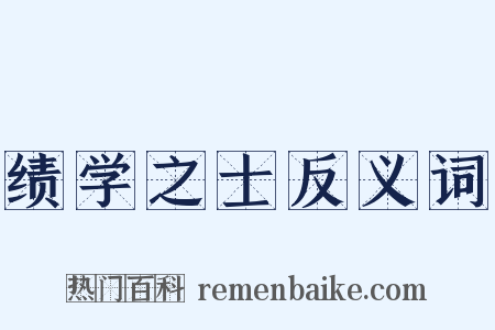 绩学之士反义词是什么意思的图片